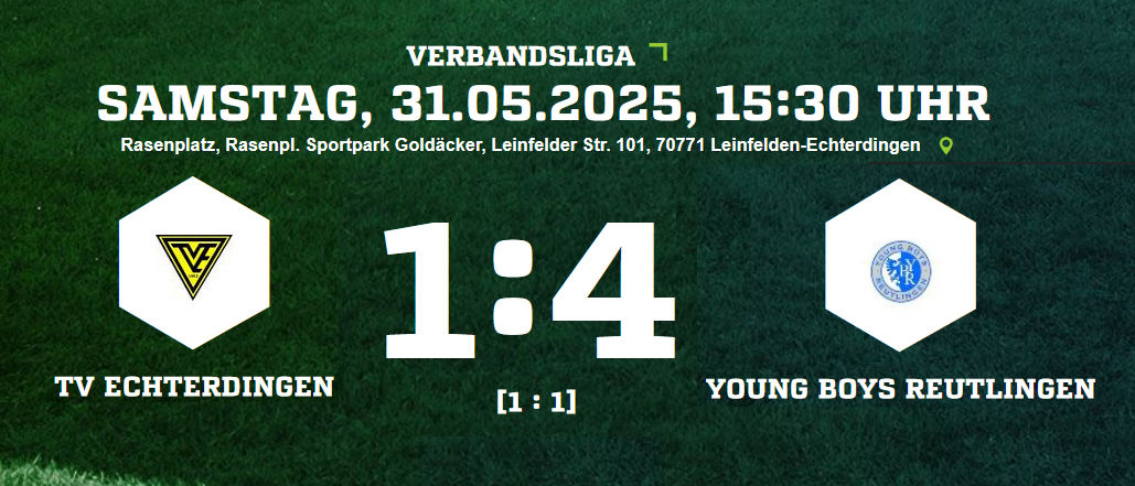 TVE - Young Boys Reutlingen 1:4 (1:1)