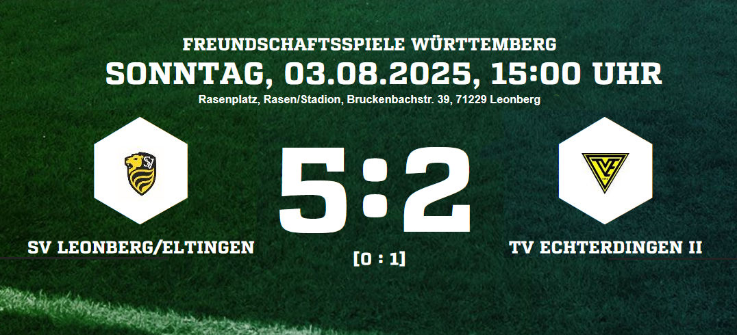 SV Leonberg/Eltingen - TV Echterdingen U23 5:2