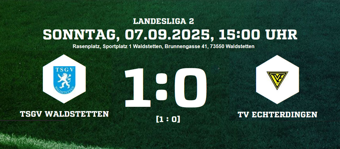 TSGV Waldstetten - TV Echterdingen 1:0 (0:0)