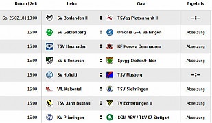 Kreisliga A Spieltag