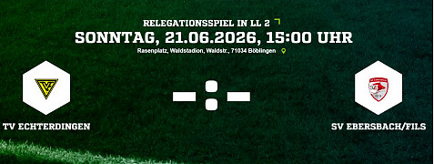 Relegationsfinale : TV Echterdingen vs. SV Ebersbach/Fils