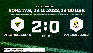 U23 - TSV Jahn Büsnau 2:0