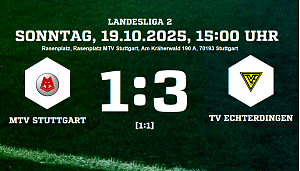 MTV Stuttgart - TV Echterdingen 1:3 (1:1)