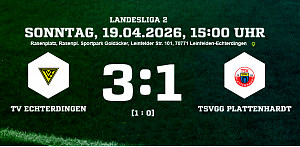 TV Echterdingen - TSVgg Plattenhardt 3:1 (1:0)
