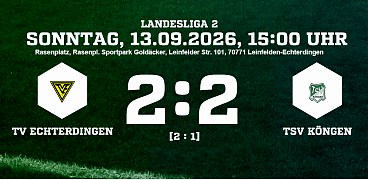 TV Echterdingen vs. TSV Köngen 2:2